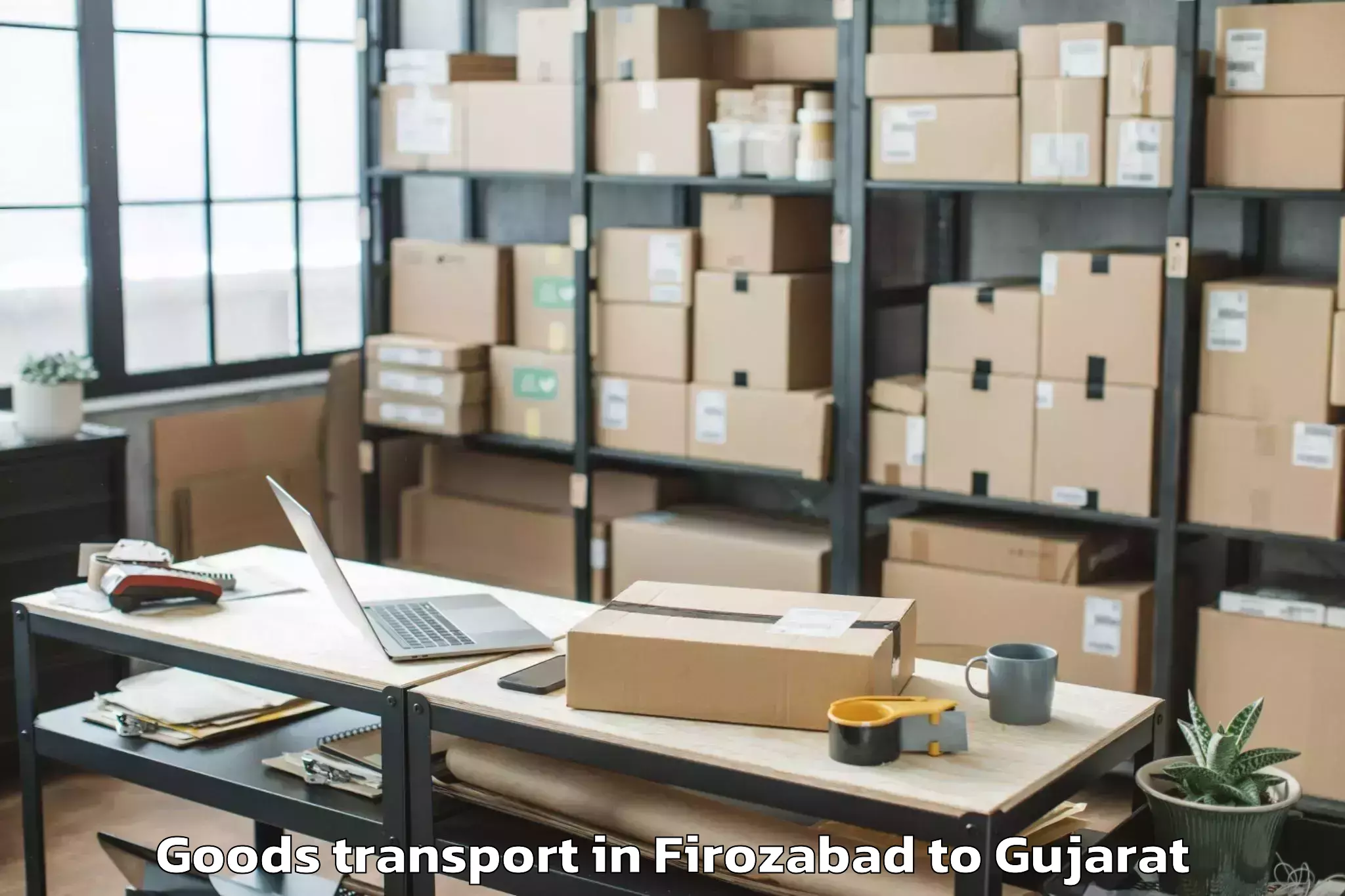 Professional Firozabad to Harij Goods Transport